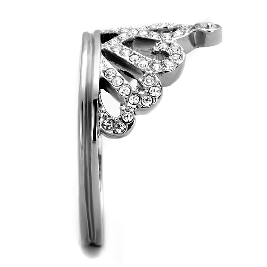 Women's silver ring with sparkling stones, affordable and vacation quality