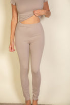 VacationGrabs Women's Tan Leggings for a Stylish and Comfortable Look, perfect affordable leggings for vacation