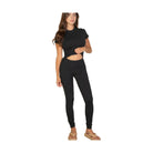 VacationGrabs Women's Black Leggings, perfect affordable leggings for vacation with a stylish cutout design