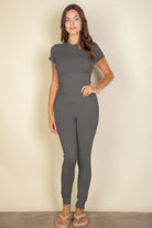 VacationGrabs Gray Women's Leggings - Affordable leggings for vacation with a comfortable fit