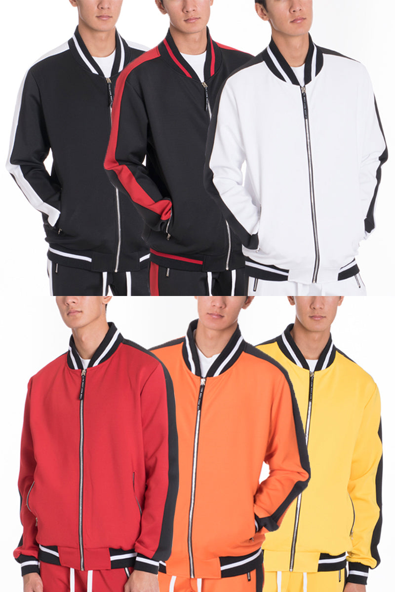 Rally Track Jacket – Heavyweight Full-Zip with Side Stripe