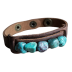 Manchette étroite avec éclats de turquoise africaine