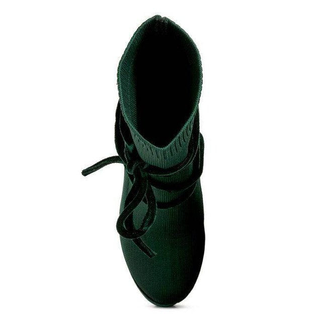 After Pay High Heeled Velvet Knitted Boot - VacationGrabs