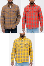 Men's Brushed Flannel Shirt – Cotton Blend