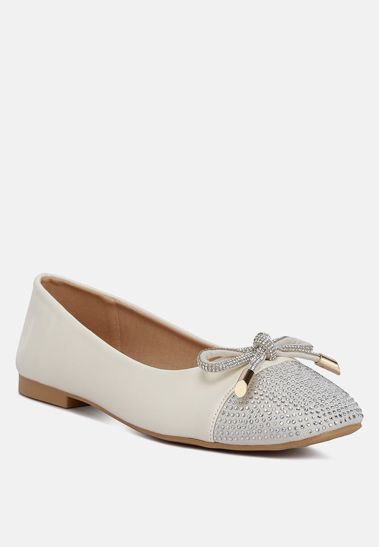 Ballerines Aine ornées de strass au bout