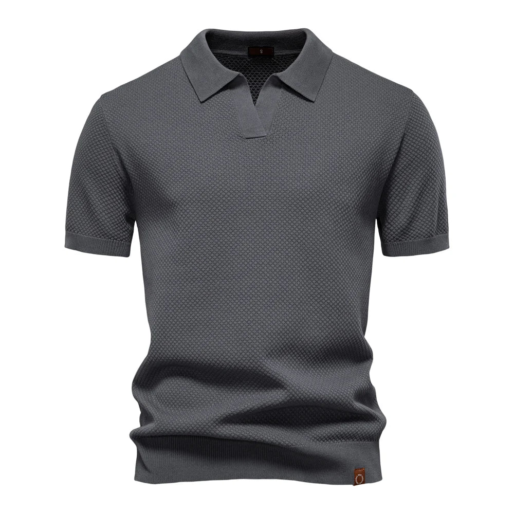 Men's short sleeve polo's in gray, ideal for casual wear