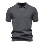 Men's short sleeve polo's in gray, ideal for casual wear