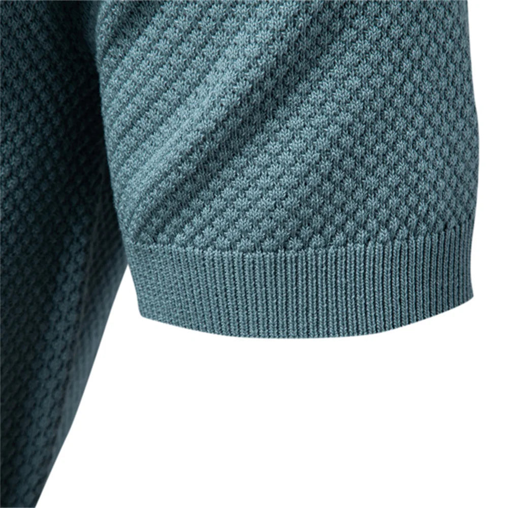 Men's short sleeve polo's in teal, perfect for casual outings