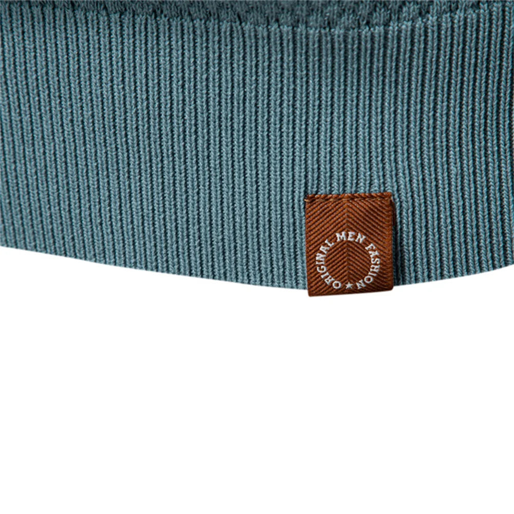 Men's blue shirt and polo with ribbed collar for casual wear