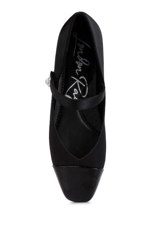 Women's Shoes - Flats Albi Patent Toe Cap Satin Mary Jane