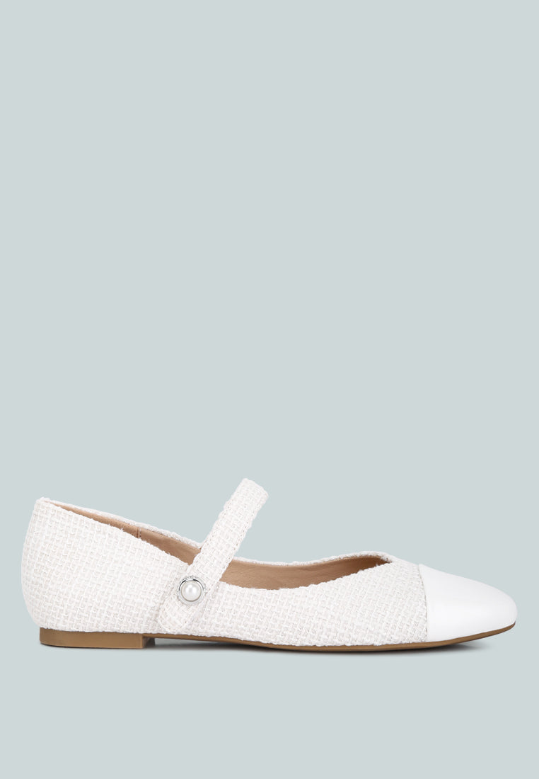 Albi Patent Toe Cap Satin Mary Jane