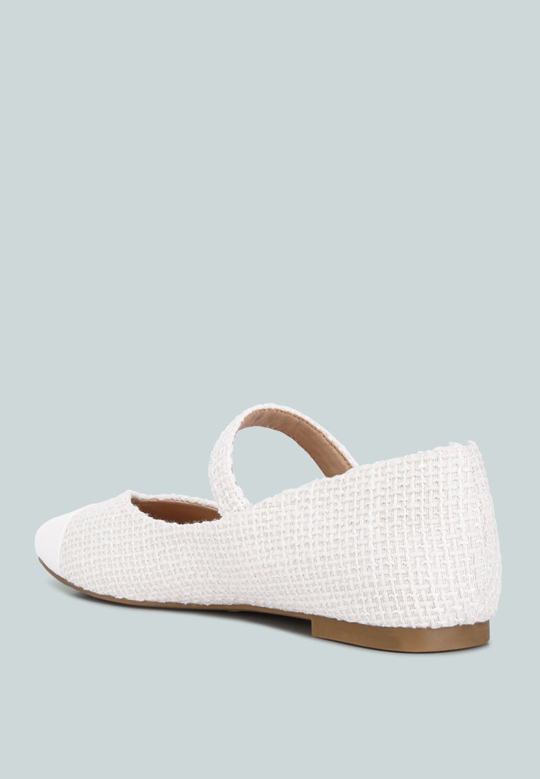 Albi Patent Toe Cap Satin Mary Jane