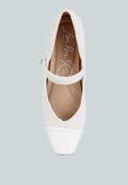 Albi Patent Toe Cap Satin Mary Jane