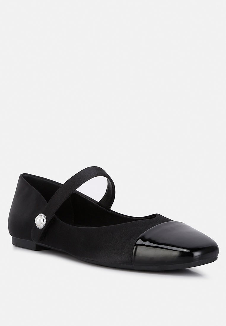 Albi Mary Jane en satin à bout verni