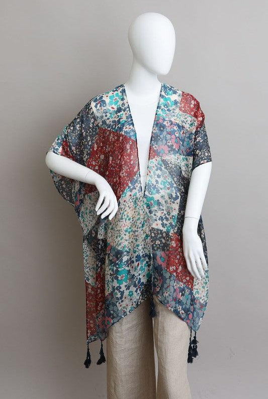 Women's Accessories Allover Floral Print Kimono