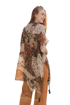 Allover Floral Print Kimono