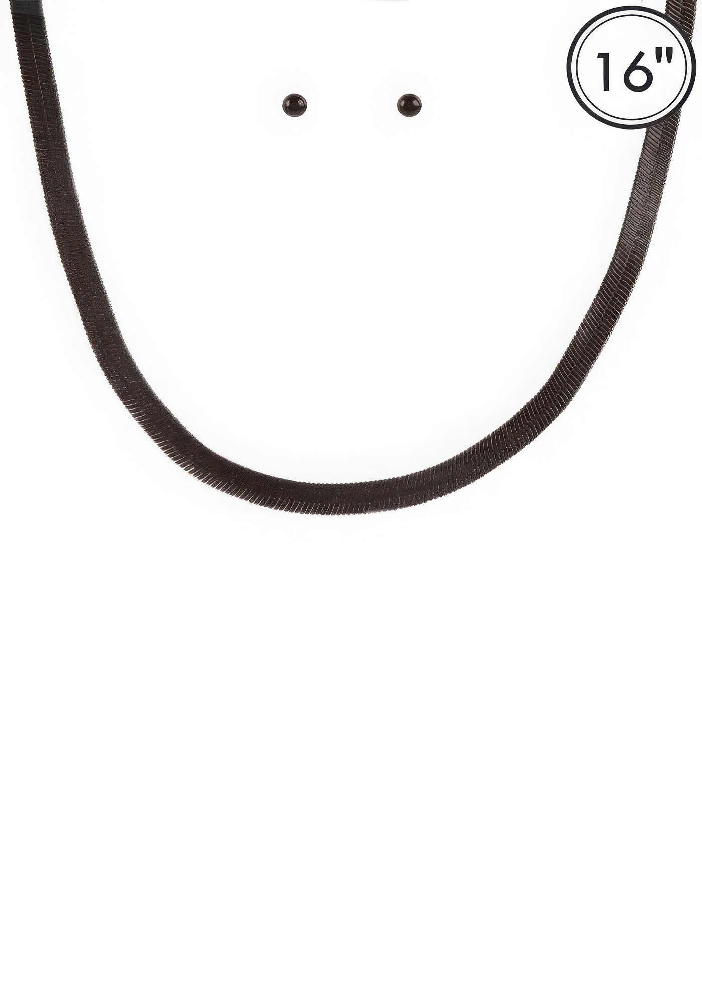 VacationGrabs aluminum herringbone necklace set designed for women, featuring stylish earrings