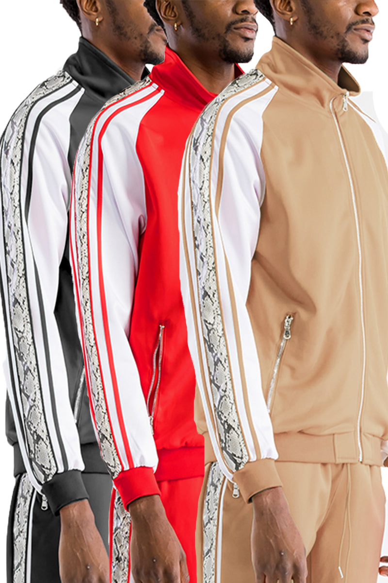Snake Detail Side Track Jacket – Full Zip