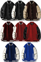 Melton Varsity Letterman Jacket with PU Sleeves