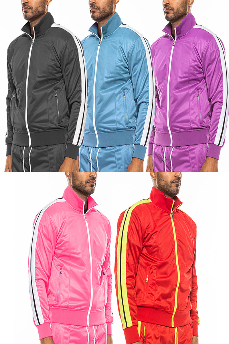 Front Pleat Full-Zip Track Jacket
