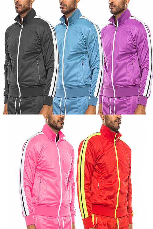 Front Pleat Full-Zip Track Jacket