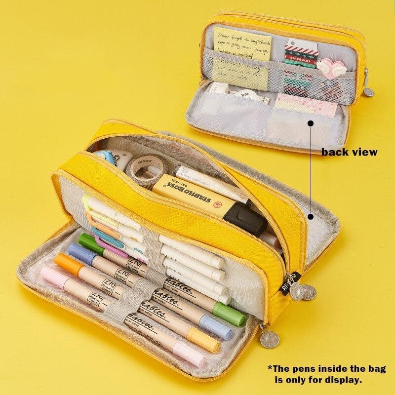 ANGOO MINT GREEN Expandable Canvas Pen Case Pencil Case Expandable Cas –  The Stationery Manor!