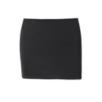 Women's black swim skirt for beach and pool, animal print cheetah