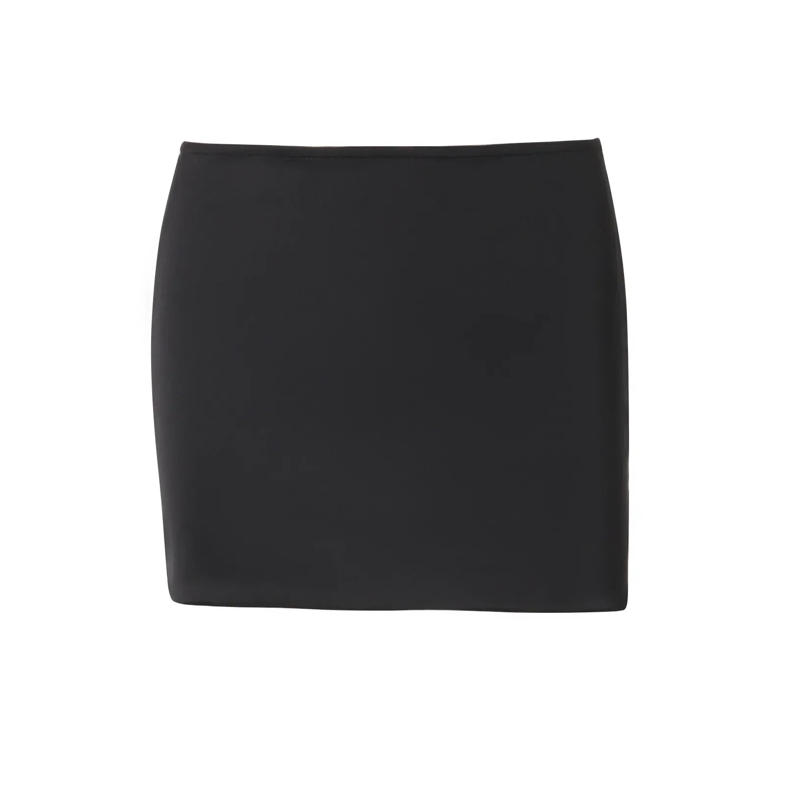 Women's black swim skirt for beach and pool, animal print cheetah