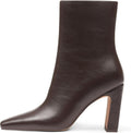 Ankle Boots for Women Square Toe Chunky Heeled Booties – opposite side view