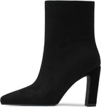 Ankle Boots for Women Square Toe Chunky Heeled Booties – alternate angle view