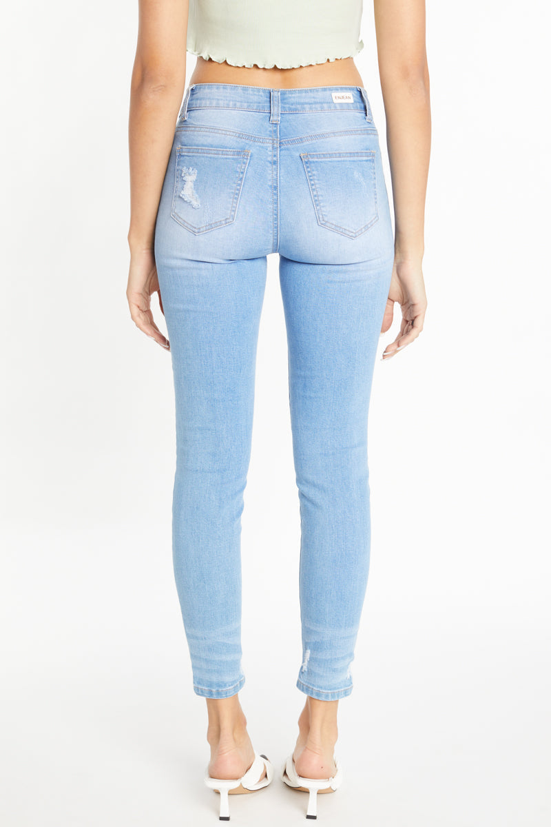 Women's light blue skinny jeans, perfect for ankle boots to wear with skinny jeans