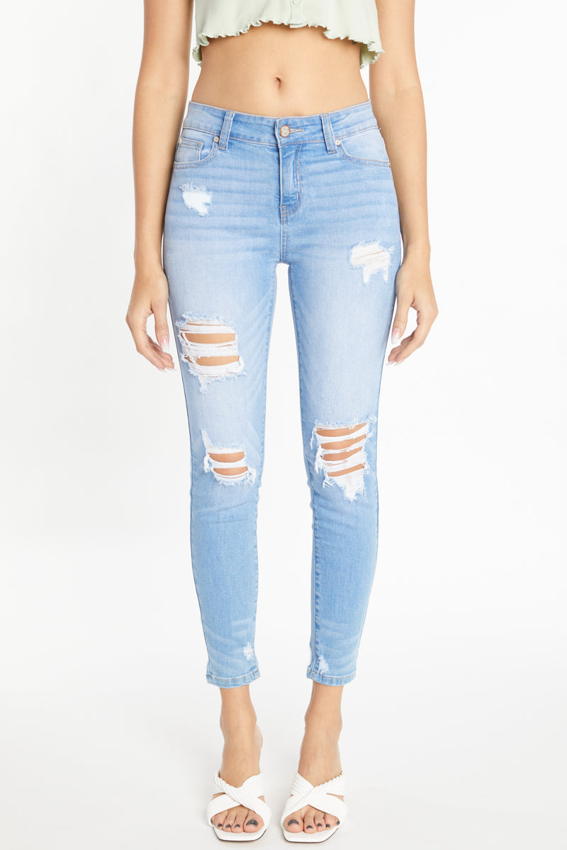 Shop ENJEAN women's distressed skinny jeans, perfect with ankle boots to wear with skinny jeans