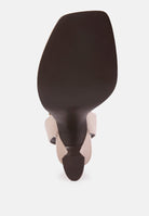 Sole view of London Rag ankle strap kitten heel sandals with a stylish design and comfortable fit