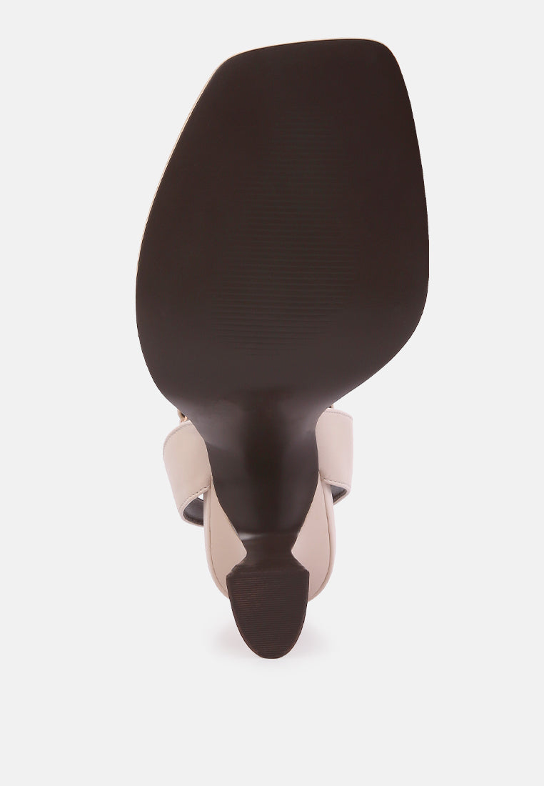 Sole view of London Rag ankle strap kitten heel sandals with a stylish design and comfortable fit