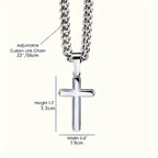 Silver adjustable Cuban link chain necklace, anniversary gift for boyfriend necklace