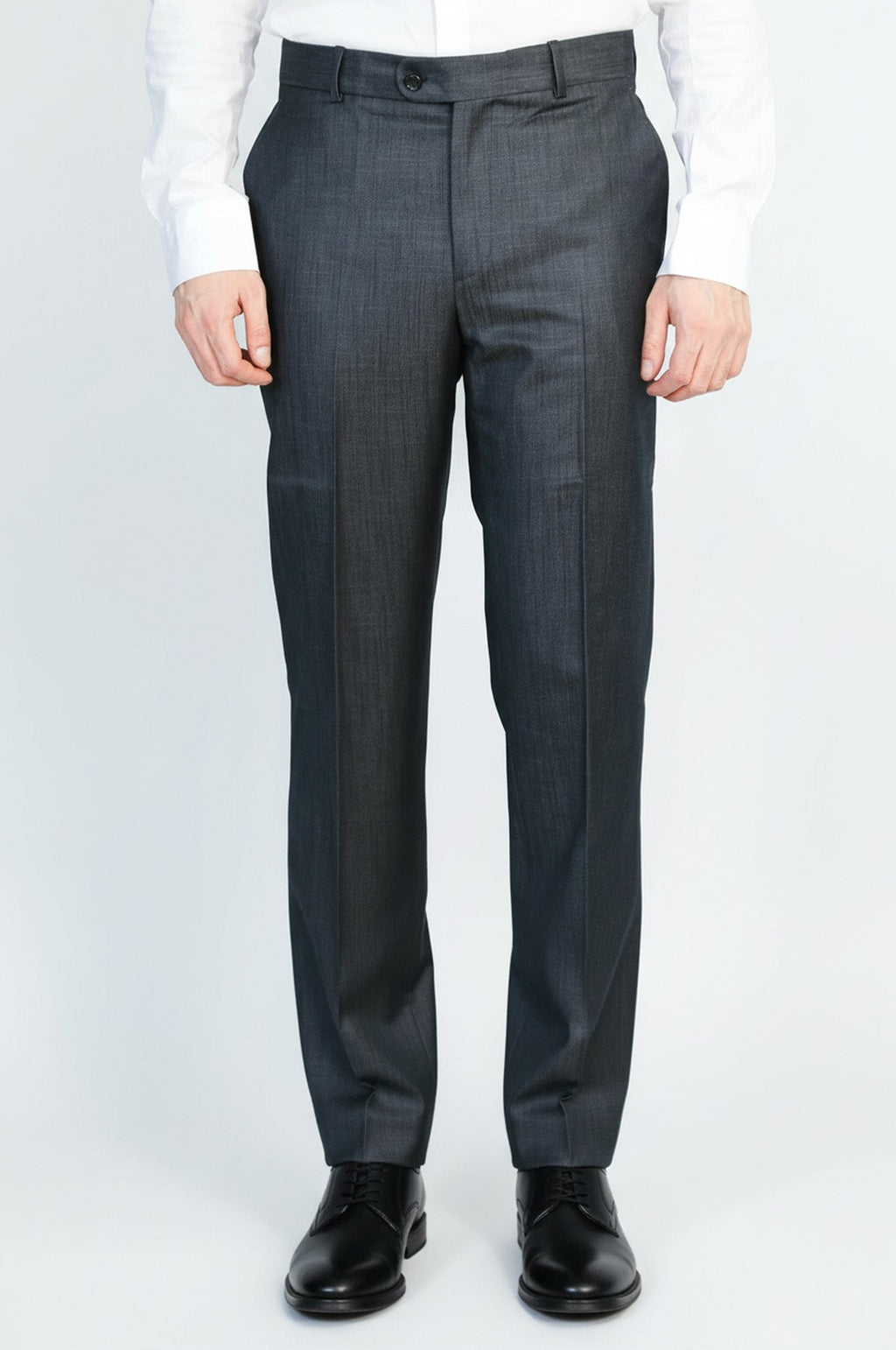 Anthracite Slim Fit Classic Cut Dress Trousers – front view