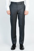 Anthracite Slim Fit Classic Cut Dress Trousers – front view