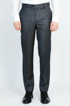 Anthracite Slim Fit Classic Cut Dress Trousers – front view