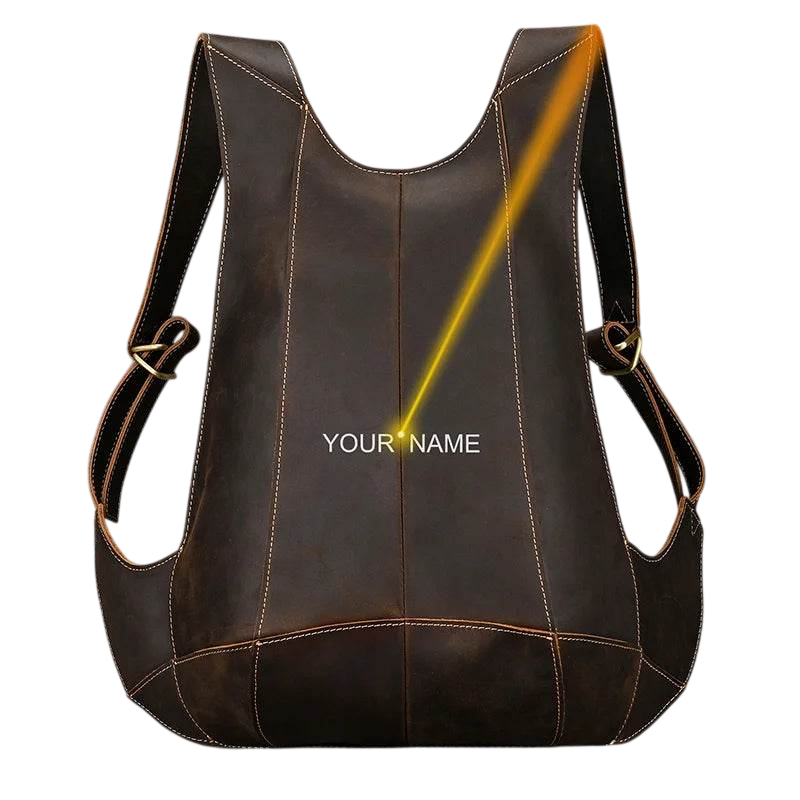 Mochila antirrobo de cuero Crazy Horse para la escuela y viajes