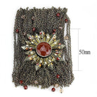 Antique copper brass bracelet for women featuring a decorative centerpiece and chain design