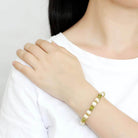 Charming antique silver women's bracelet with decorative beads for a stylish look