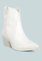 Aries Ankle Length Block Heel Cowboy Boots