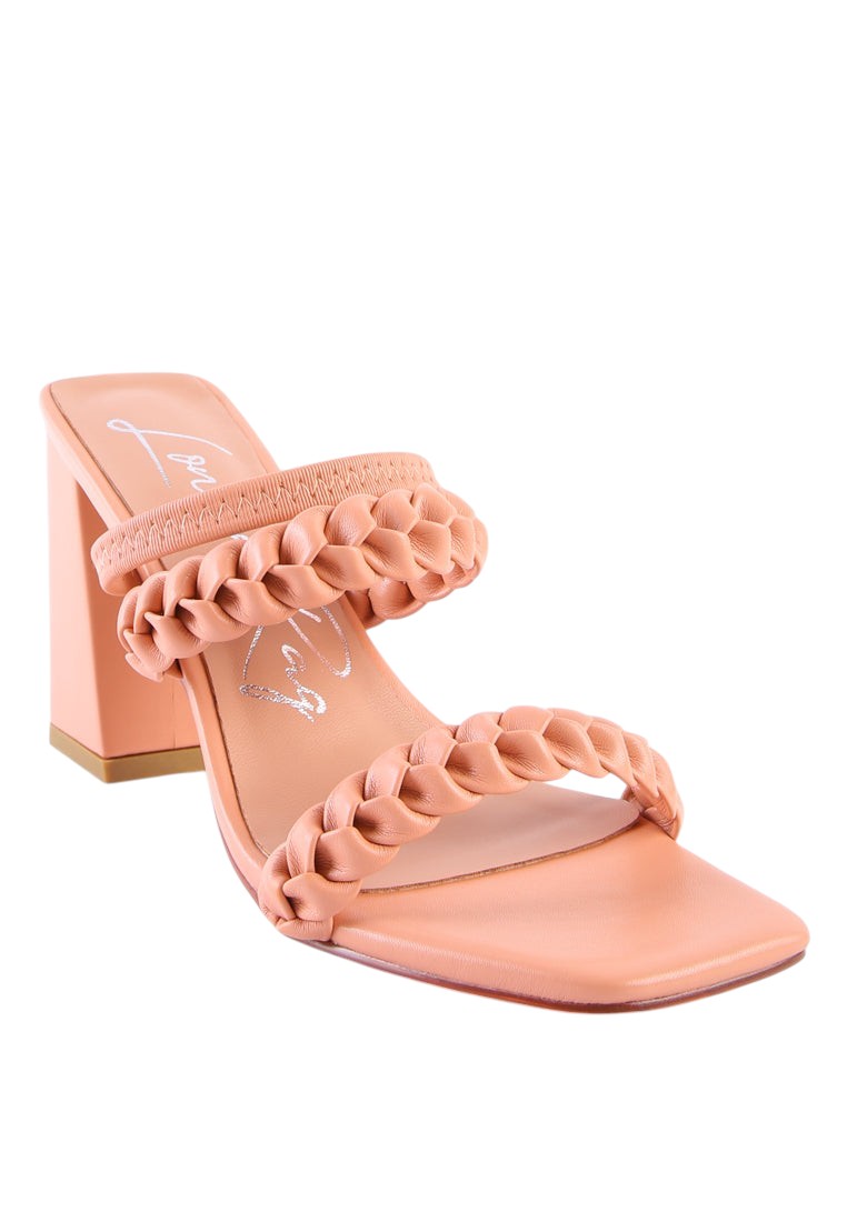 Arnie Braided Straps Block Heeled Sandals