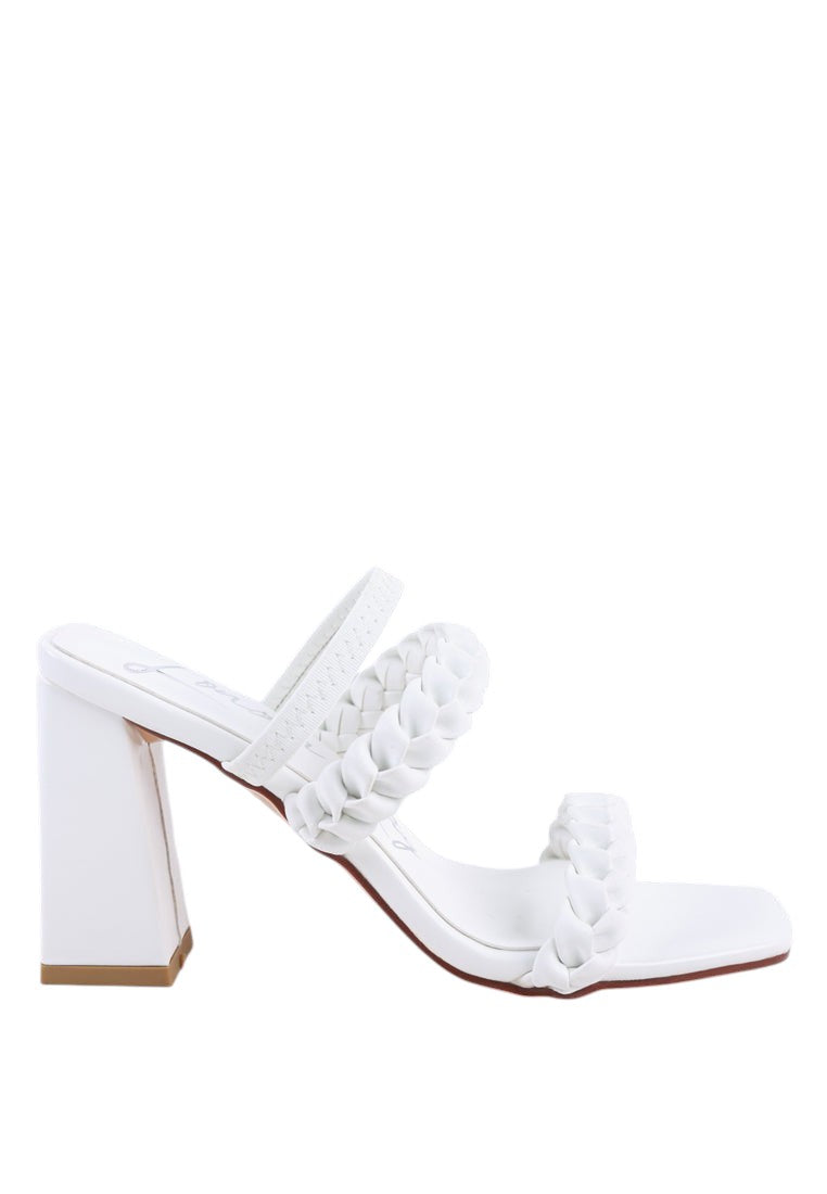 Arnie Braided Straps Block Heeled Sandals