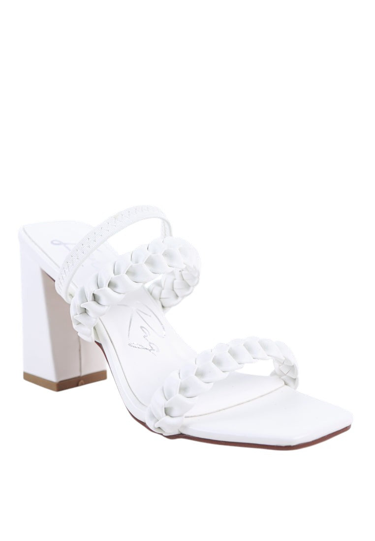 Arnie Braided Straps Block Heeled Sandals