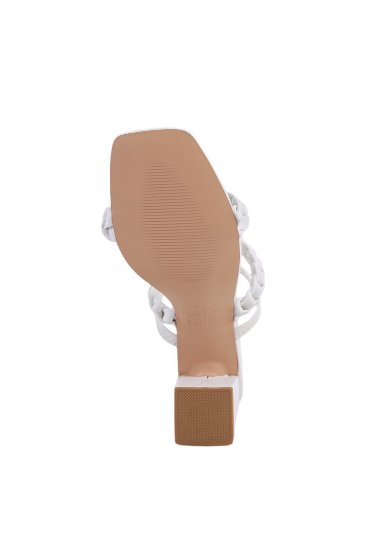 Arnie Braided Straps Block Heeled Sandals