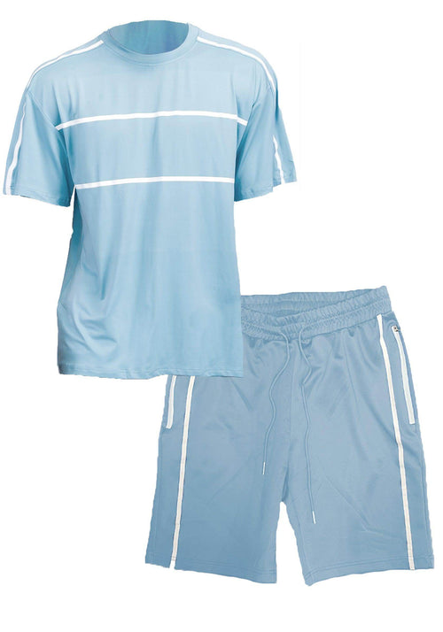 Artic Blue Jordan Tshirt Short Set - VacationGrabs