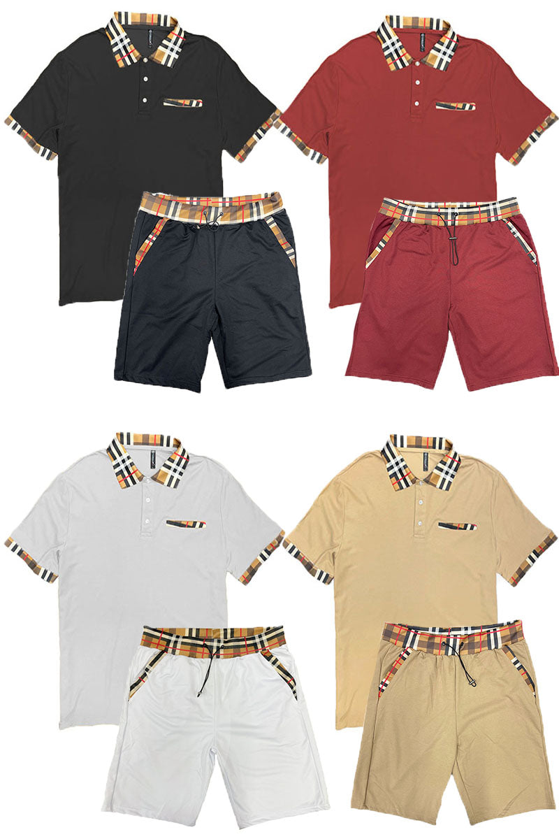 Checkered Polo Short Set | Vacation-Ready Two-Piece