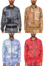 Paisley All Over Print Full-Zip Track Jacket
