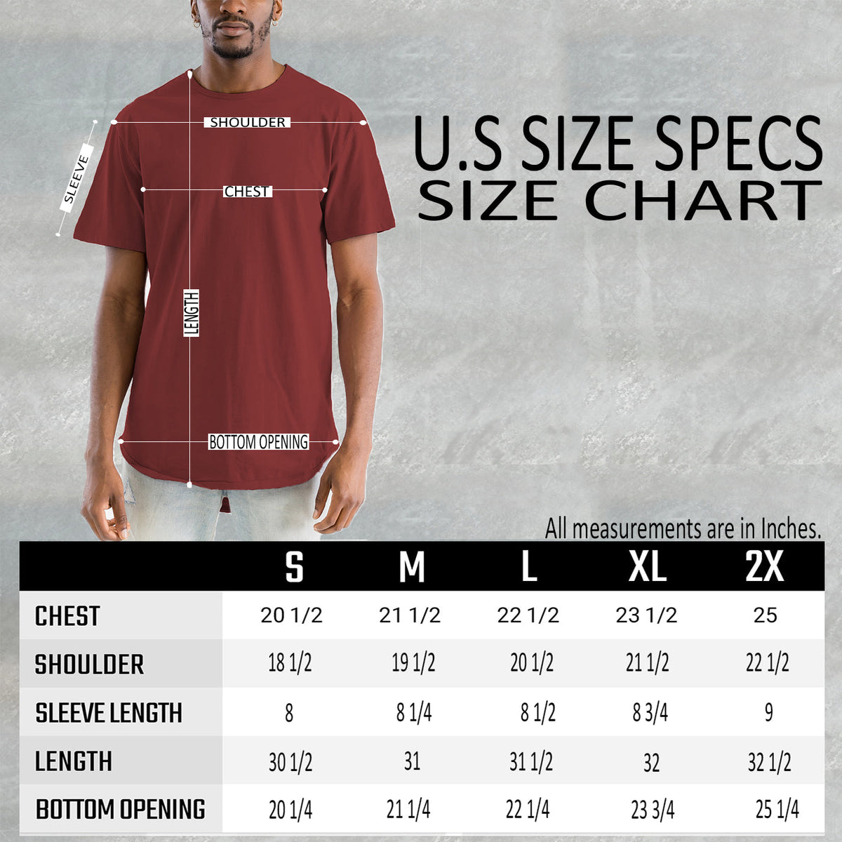 Classic Scallop Tee – Men's Cotton T-Shirt
